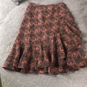 Patterned Zip Up Skirt